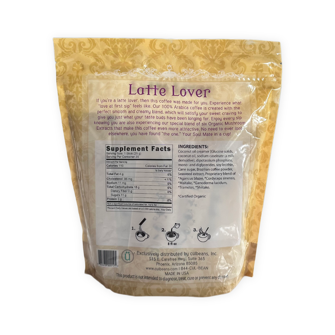 Latte Coffee with six mushroom blend