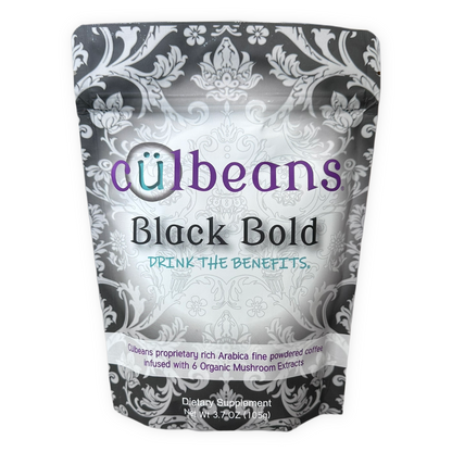 Arabica Black Coffee with organic six mushroom blend
